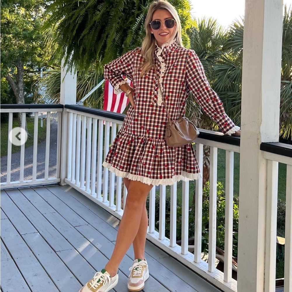 Hunter Bell plaid mini dress